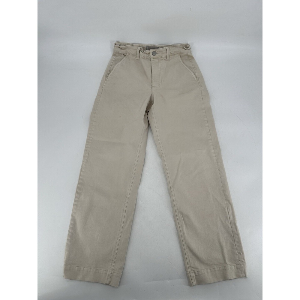 Everlane Straight Leg Crop Tall Pants Jeans Size 6 Sandstone Cotton